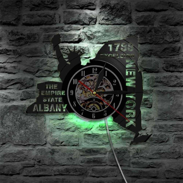 New York State formet vinylklokke