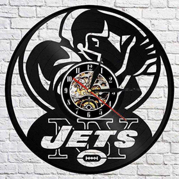 Vinyl veggklokke for NY Jets-fan