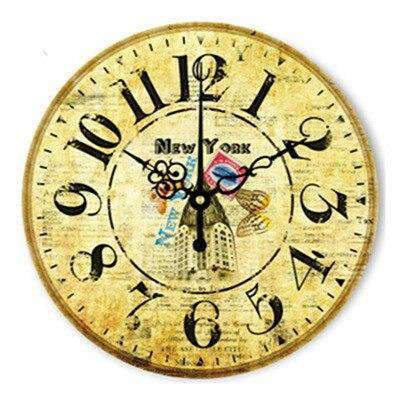 Industriell vintage New York veggklokke