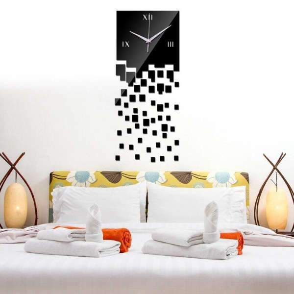 Moderne design veggklokke med piksel effekt