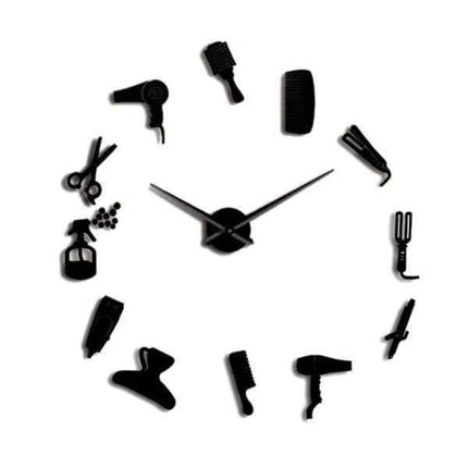 DIY veggklokke for frisørsalong dekor