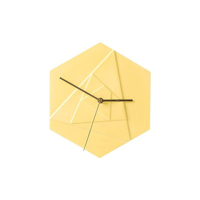 Geometrisk sekskantet veggklokke med 3D-effekt