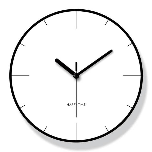 Enkel minimalistisk veggklokke for stue