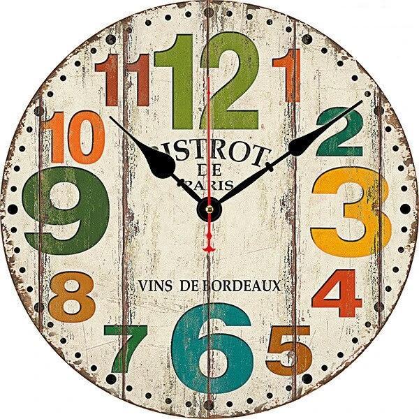 Vintage veggklokke i fransk bistro-stil