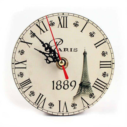 Liten vintage veggklokke med Paris-motiv