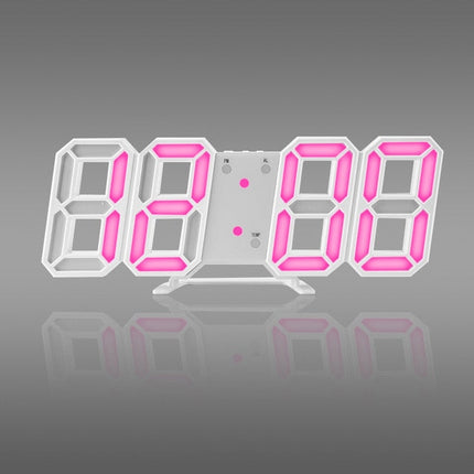 Moderne digital 3D LED veggklokke