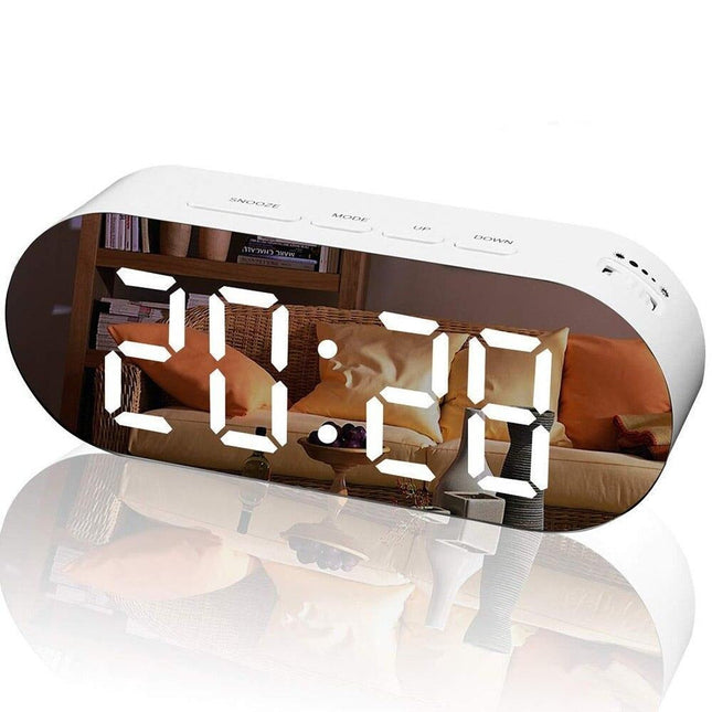 Smart digital vekkeklokke med speilskjerm