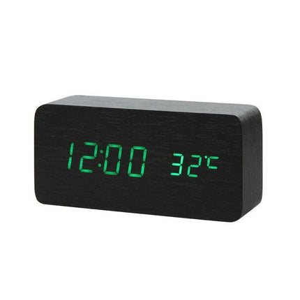 Digital LED vekkerklokke med temperatur